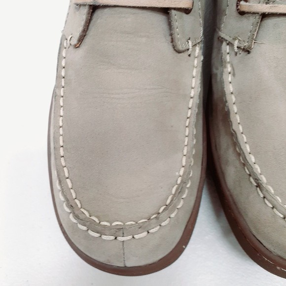 Sebago Ryde Suede Nubuck Leather Lace Up Chukka Boots Mens 9 M Gray Sage w/  Tan main image 13